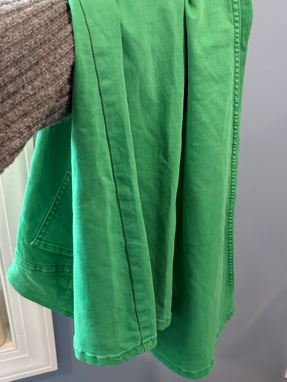 We The Free Free People Green Pull On Flare Pants Size 26 Stretch Boho - Picture 6 of 8